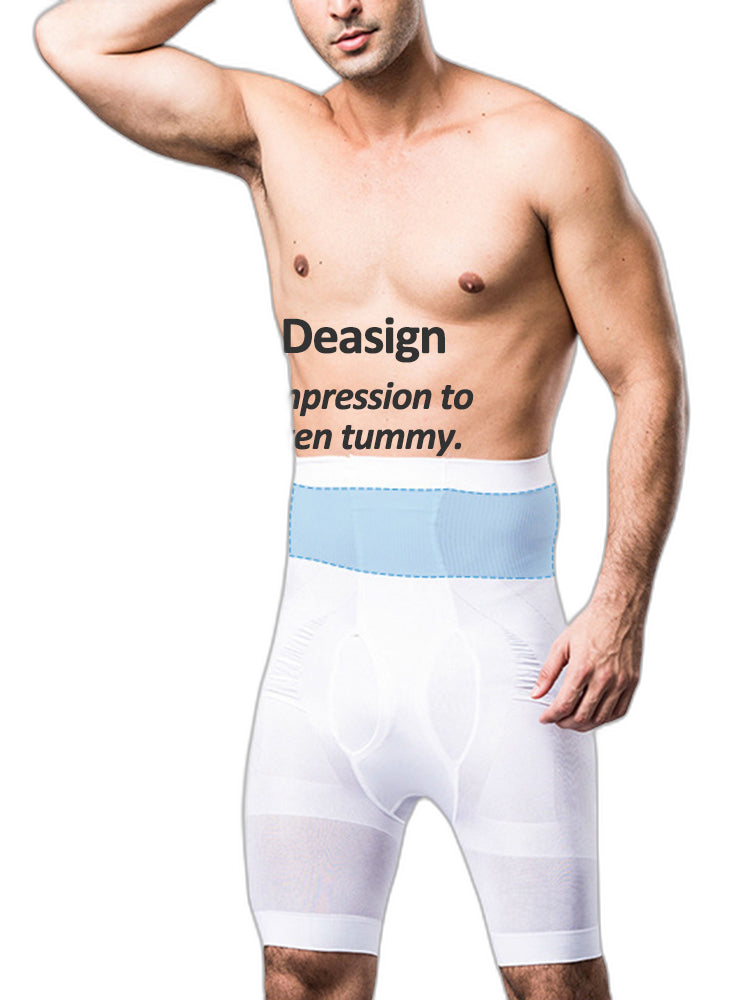 Men's High Waist Tummy Control Shaper Boxer Briefs