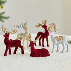 Christmas Sequined Flocking Elk Decoration