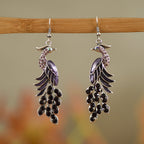 Peacock Boho Drop Earrings | Alloy Bird Ethnic Style Jewellery