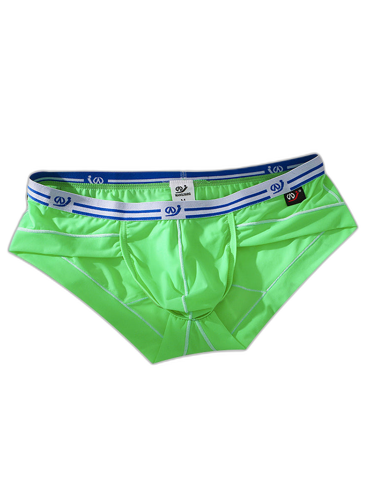 3 Pack Sexy Fashion Ice Silk Solid Color Men's Briefs