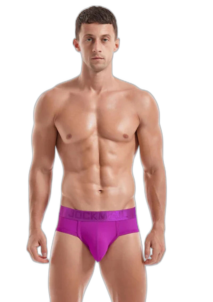 Men's Solid Color Mesh Breathable Sports Fitness Briefs