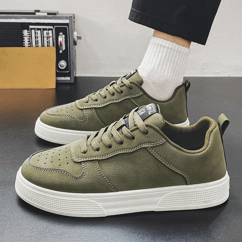 Men's Lace-up Flat Shoes Fashion Casual Round-toe Walking And Jogging Shoes Sneakers