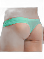 Men's Simple Breathable Mesh Pouch Thong & Strings