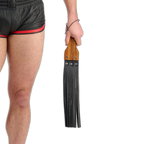 Prowler RED Leather & Wood Fringe Paddle