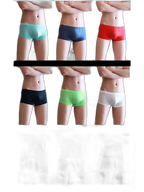 Thin Breathable Ice Silk U Convex Boxers for Men