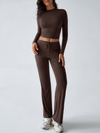 Sports Yoga Style Long-sleeved Straight Pants Casual Suit