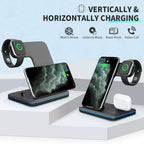 3-in-1 Wireless Charging Station - Fast Charge for iPhone, Apple Watch & AirPods | 15W Qi Charger Stand