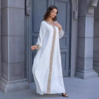 Simple Lace Slim-fit Dubai Women's Dress
