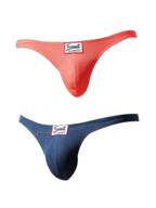 2 Pack Men's Sexy Breathable Mesh Thongs with High Stretch