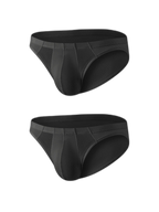 2 Pack Men's Sheer Mesh Low-Rise Sexy Ice Silk Briefs