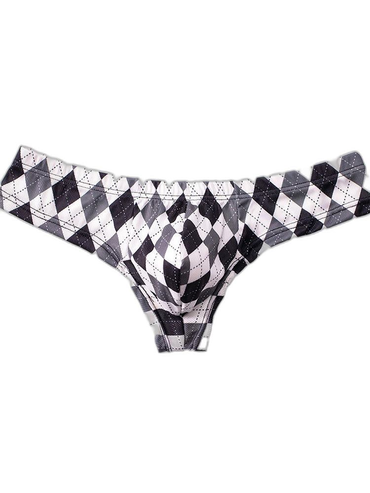 Men’s Low-Rise U-Convex Print Thong