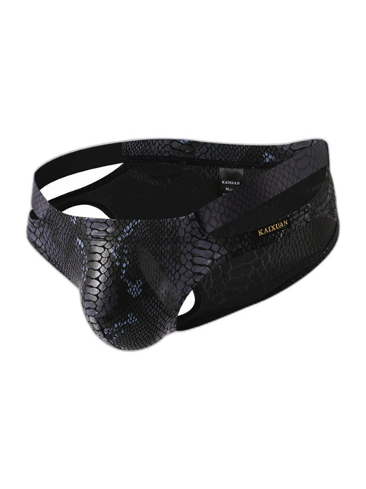 2-pack Men's Snake Print Hollow Briefs