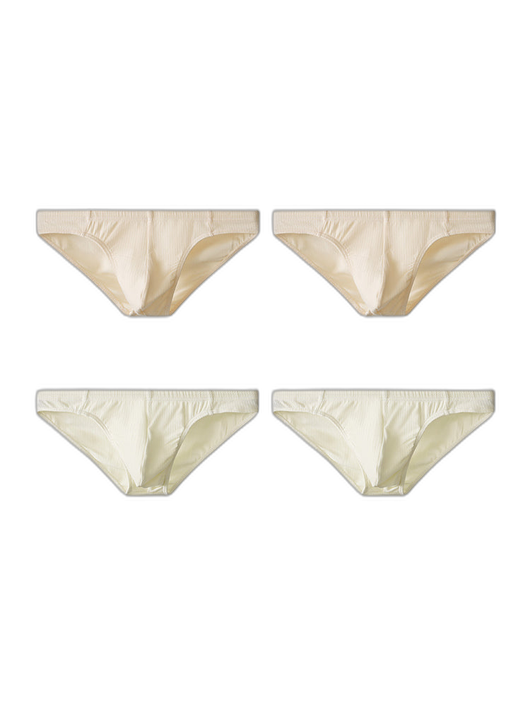 4 Pack Men's Organic Cotton Stretch Fit Workout Ready Briefs