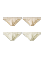 4 Pack Men's Organic Cotton Stretch Fit Workout Ready Briefs