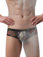 4-pack Men's Lace Print Sheer Mesh Bohemian Boxer Briefs