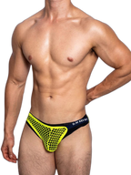2 Pack Men's Low Waist Sexy Mesh Breathable Sports Transparent Briefs