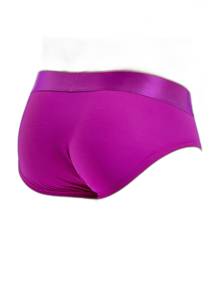 Men's Solid Color Mesh Breathable Sports Fitness Briefs