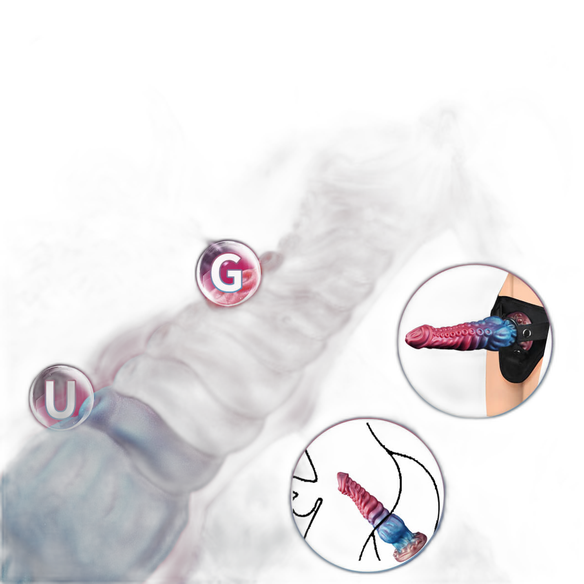 Akro - 9.84 Inch Fantasy Tentacle Dildo - Octopus Dildo