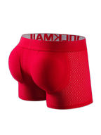 Sponge Cushion Mesh Buttock Boxer Briefs