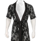 Masculine Lace Thong + Bathrobe Set