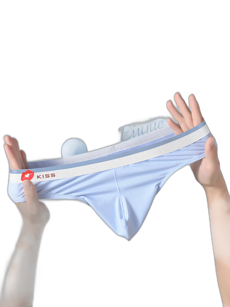 3 Pack Men's Ice Silk Sexy U-Shaped Pouch Kiss Thong