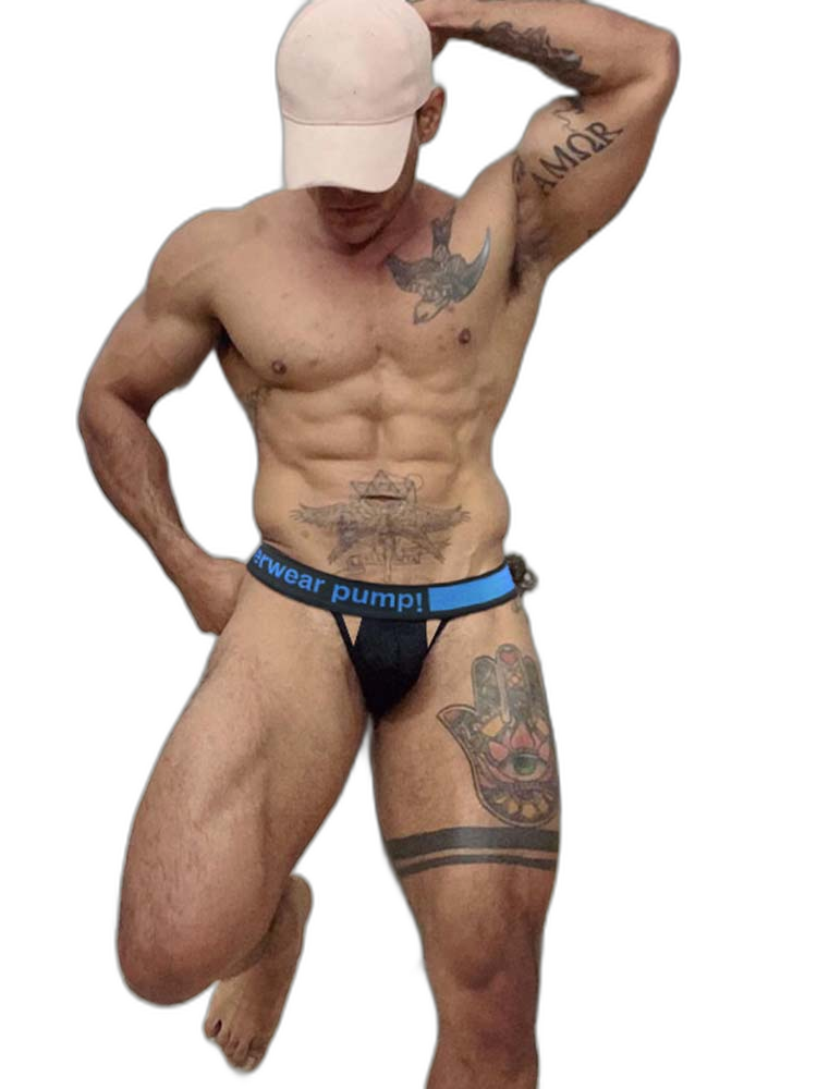 Men's Sexy Butt-Lifting Sporty U-Pouch Large Thong & Strings