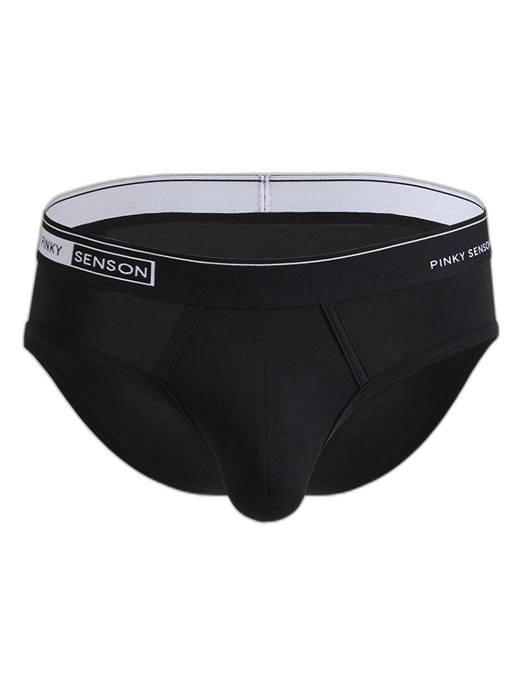 4 Pack Men's Modal Skin-Friendly Solid Color Mid-Rise Briefs