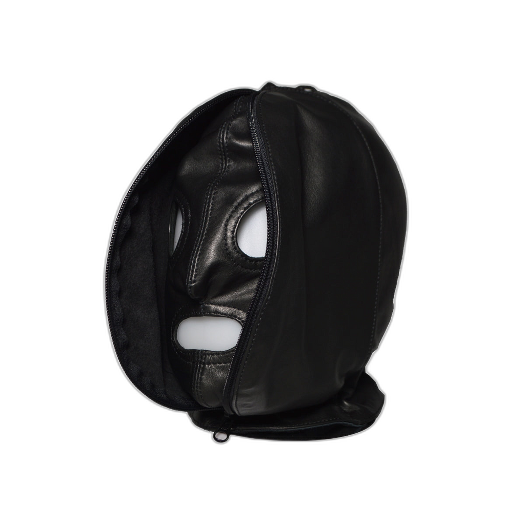 Prowler RED Leather Double Hood With Front Zipper Black