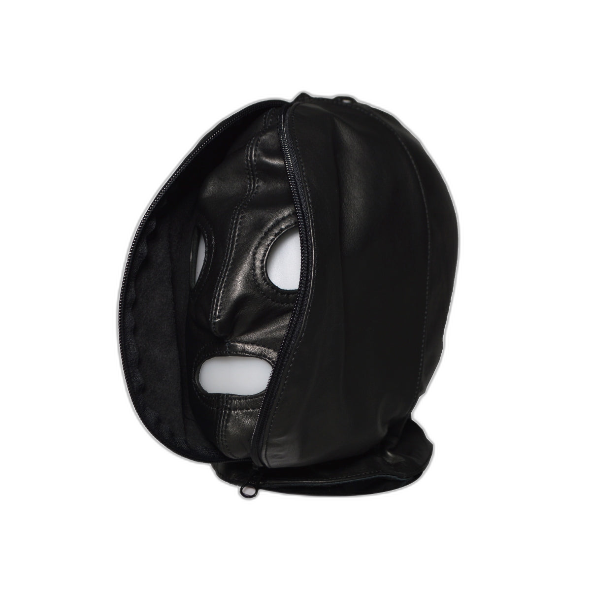 Prowler RED Leather Double Hood With Front Zipper Black