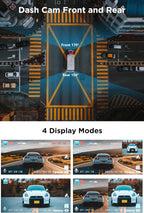 1080P Dual Dash Cam  Front & Rear Car Camera with Night Vision & G-Sensor