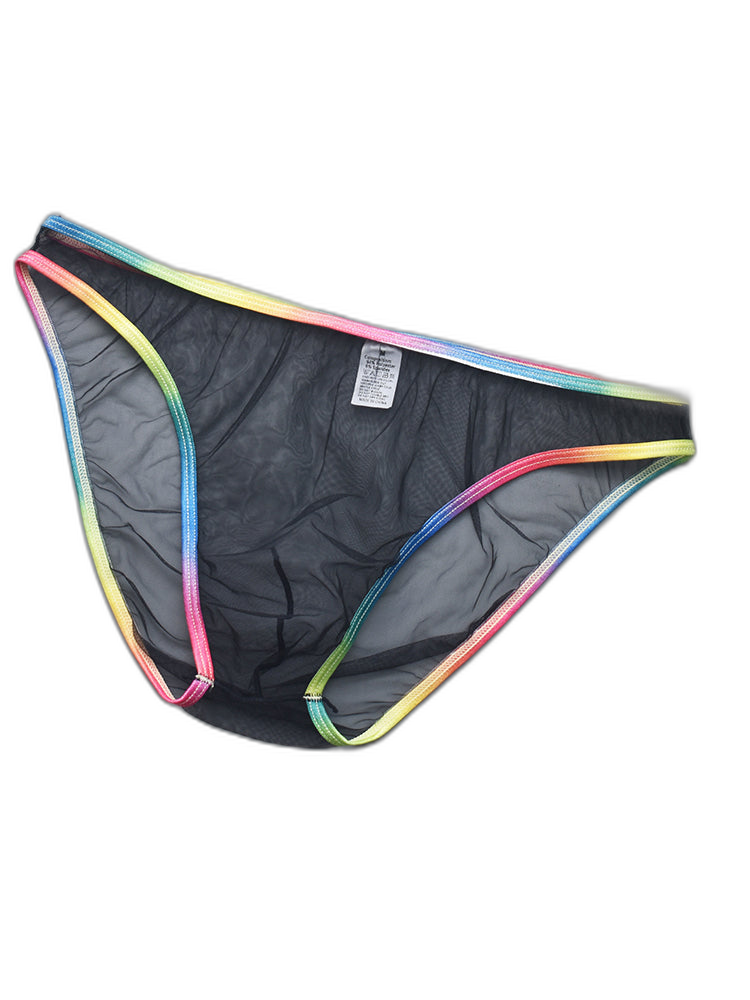 3-pack Men's Ultra-sheer Rainbow-edge Mesh Briefs