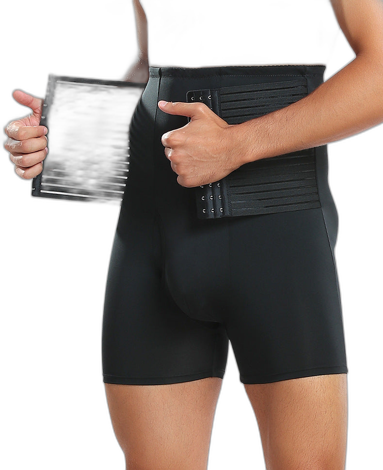 Men's Tummy Control Boxer Briefs with Open Fly