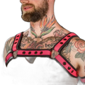 Mr S Leather Neoprene Bulldog Harness | Pink