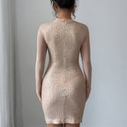 Women's Solid-Color Elegant And Fashionable Long-Sleeve Sheath Dress