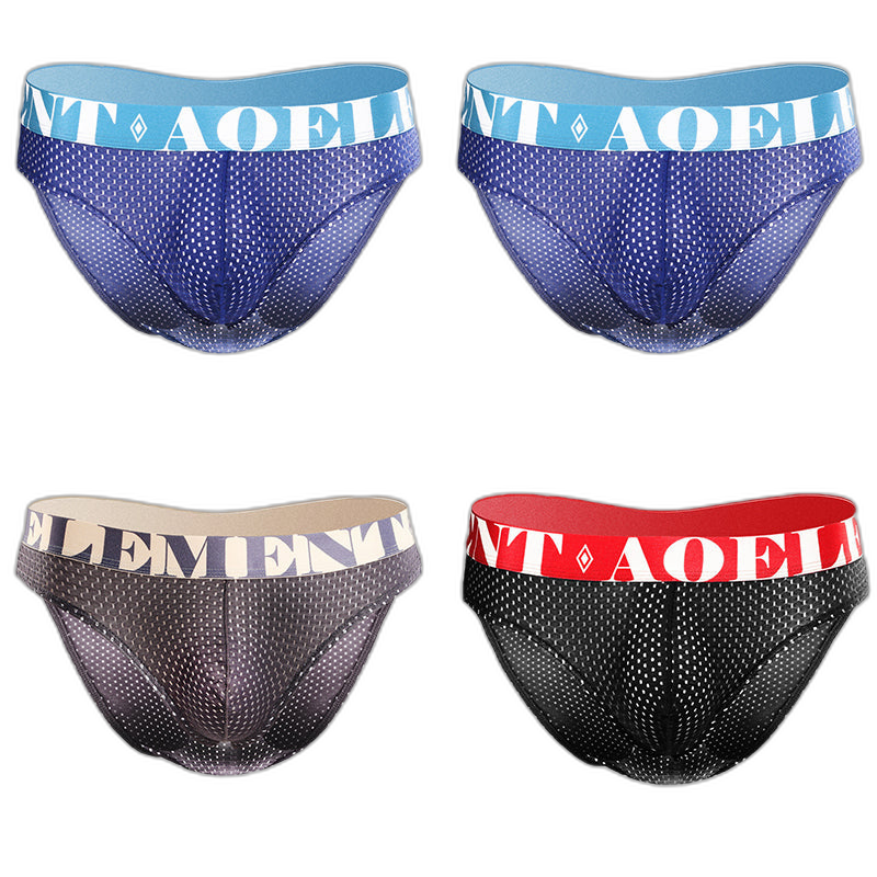 4 Pack Men's Cool Down U Convex Pouch Briefs