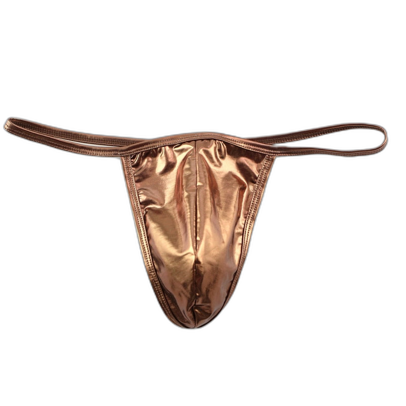 Shiny PU Leather Thong