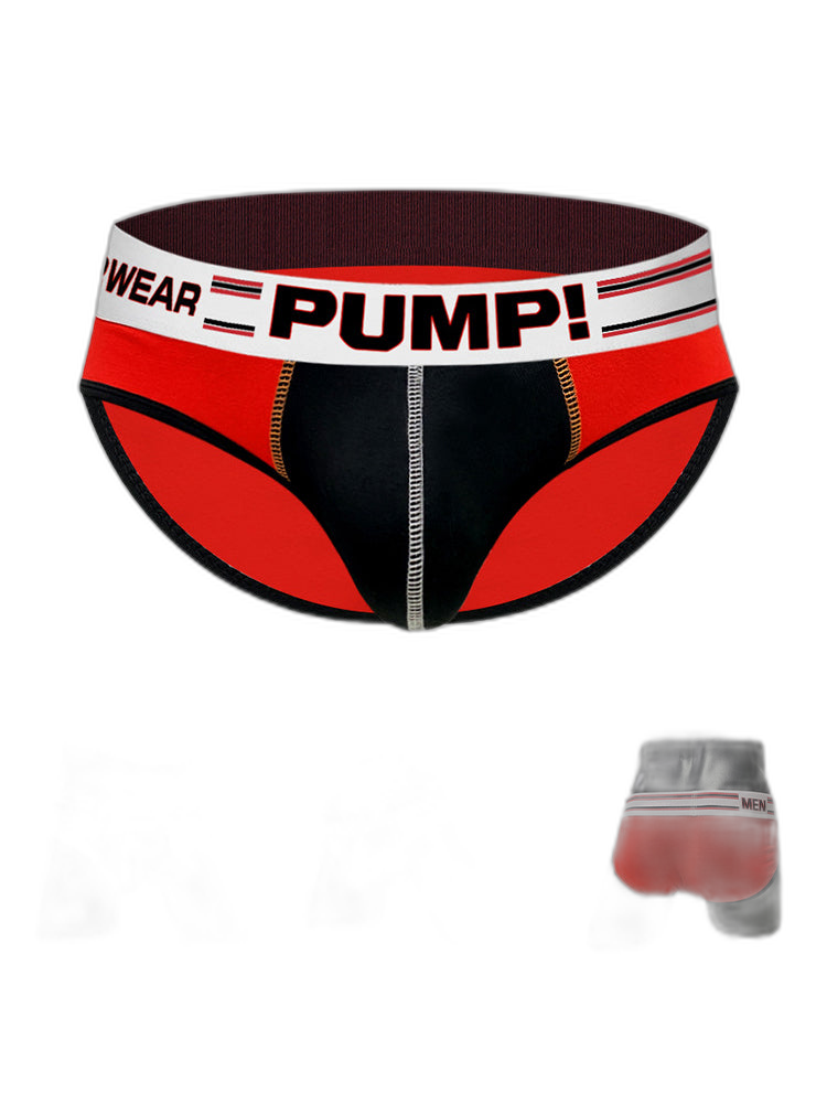 Men's Spliced Color Support Pouch Briefs