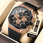 Multifunctional Six-pin Calendar Men's Watch Large Dial