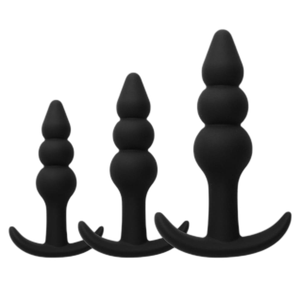Bead - Silicone Anal Training Set - Bead-Style Butt Plug