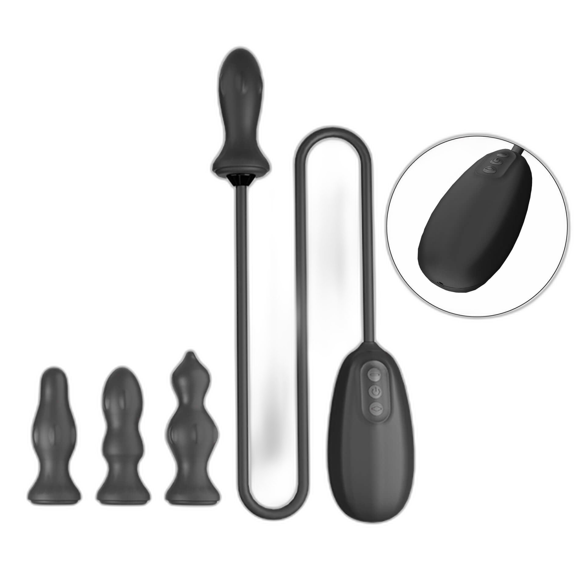 Inflatable Butt Plug - 10 Frequency Anal Vibrator - Anal Trainer