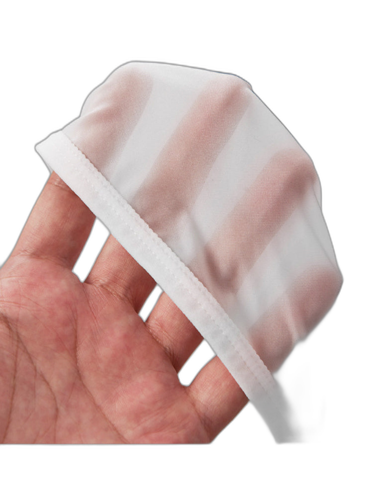 2 Pack Men's Thin Ice Silk Face Mask Fabric U-Convex Sexy Semi-Transparent Bikini