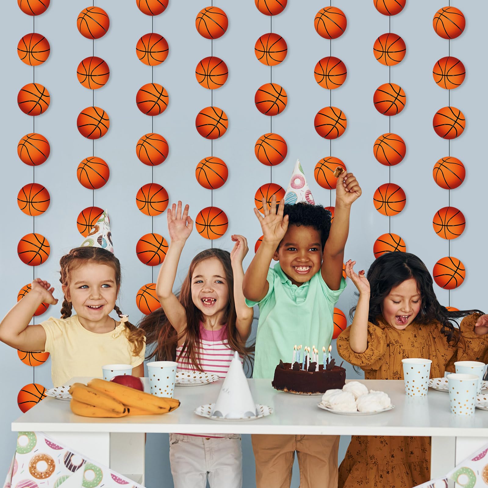 Faccito 8 Pcs Basketball Party Banner Garland | Sports Theme Party Decorations