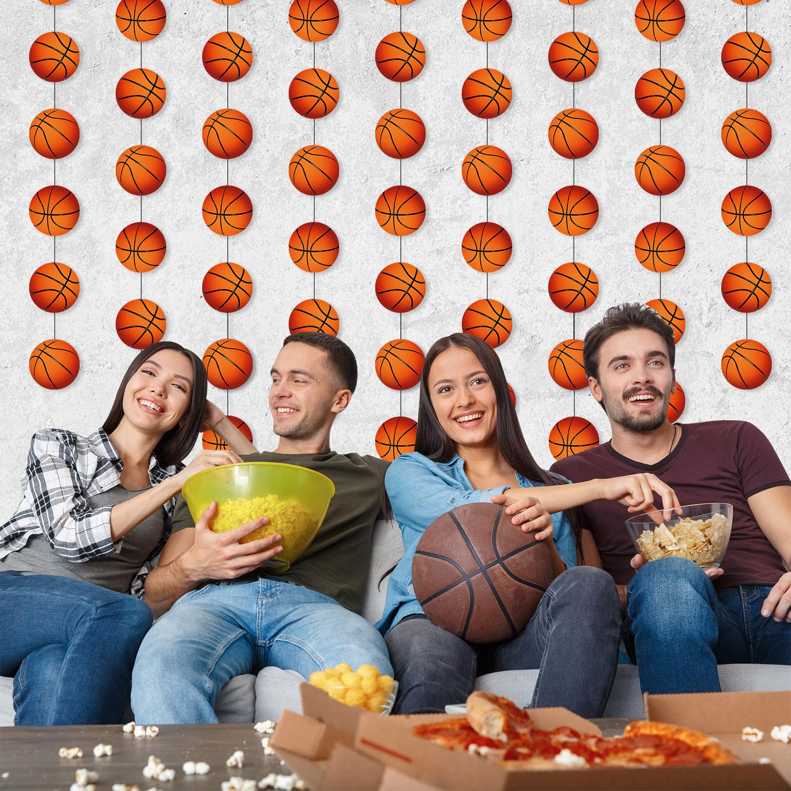 Faccito 8 Pcs Basketball Party Banner Garland | Sports Theme Party Decorations