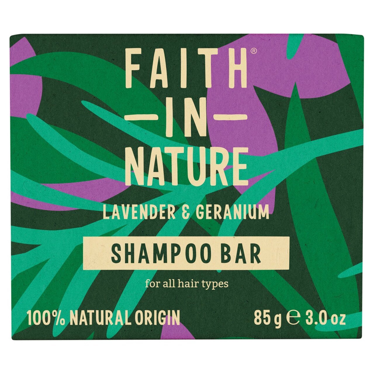 Faith In Nature Lavendel & Geranie Shampoo-Stück – 85g