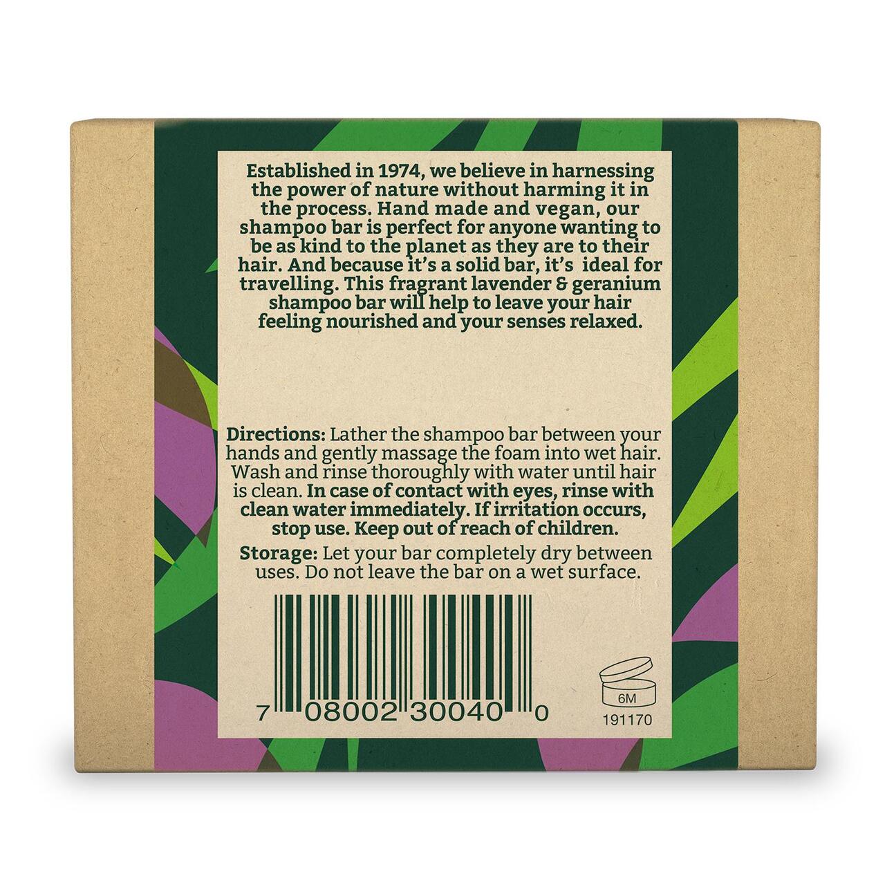 Faith In Nature Lavendel & Geranie Shampoo-Stück – 85g