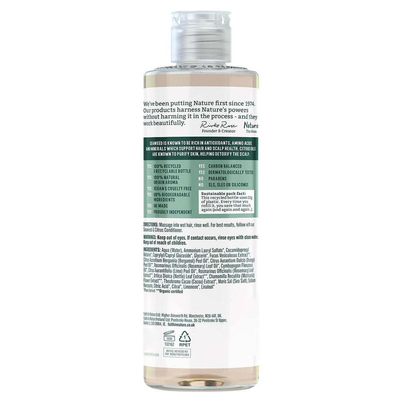 Faith In Nature Shampoo Seegras & Zitrus – 400ml