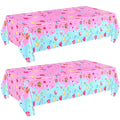 Fanfanwin Candyland Tablecloth – Set of 2 Candy Theme Covers, 108 x 180 cm