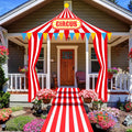 Fanfanwin Carnival Circus Tent Decorations – 4-Piece Entryway Banner & Aisle Runner Set