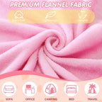 Fanfanwin 18-Piece Kids Sleepover Party Supplies Set | Cozy Fleece Blankets, Heart Pillows & Sleep Masks