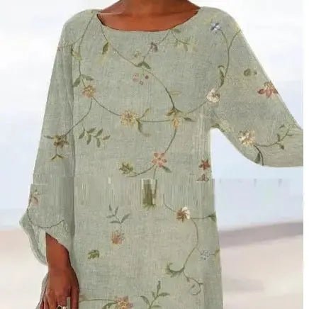 Fashion Casual Women's New Printed Shuya Temperament Commute Dress